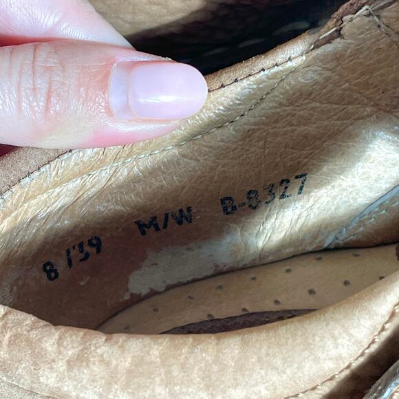 Born - Brown Leather Mary Jane Clog Flats - Picture 10 of 10